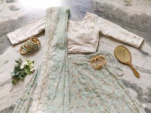 Mint green lehenga 🪞✨