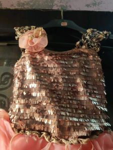 Sparkling Pink Ruffle Dress💃 n girls shoes in com