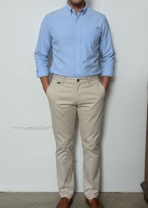 Beige Casual Pants