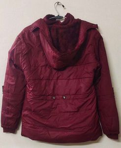 Maroon Quilted Winter Jacket