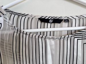Chic Striped Sheer Blouse