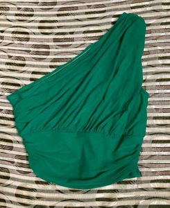 Elegant One-Shoulder Ruched Top