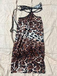Leopard Print Midi Dress
