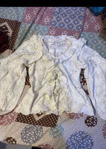 Chic Broderie Anglaise Ruffle Blouse