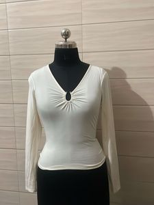 H&M Long Sleeve Ruched Top