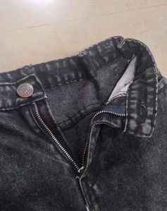 Gray Wide Leg Jeans