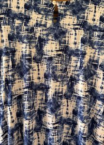 AND Blue &amp; White Abstract Print Dress