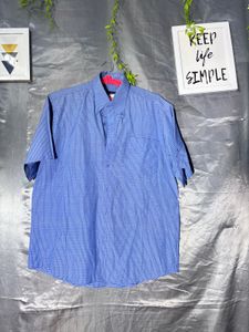 Classic Blue Gingham Short Sleeve Shirt