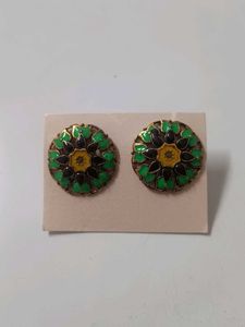 Vintage Floral Stud Earrings