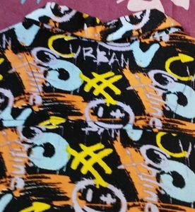 Urban Graffiti Print Short Sleeve Shirt
