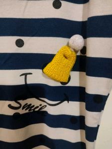 Striped T-Shirt with Cute Embellishments