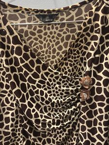 Animal Print Top with Embellishments