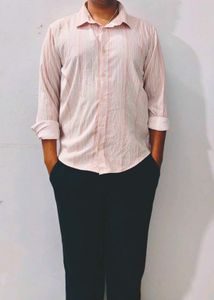 Striped Pink Casual Shirt