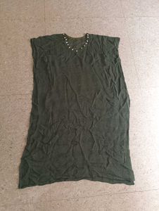 Stylish Olive Green Kaftan Kurta