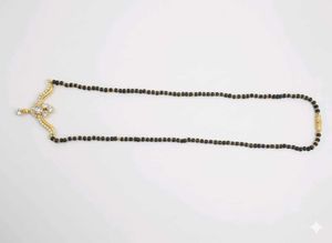 pack of 6 Elegant Gold &amp; Black Bead Mangalsutra