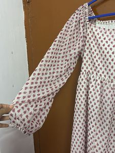 Chic Patterned Square Neck Dress