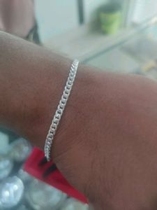 pure Silver Chain Bracelet for men's (19 gram)