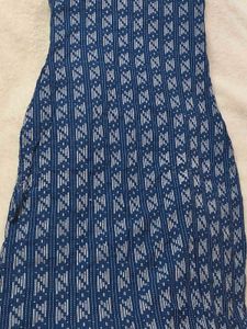 Printed Pure Cotton Straight Kurta for Women (Blue