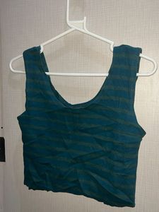 Striped Sleeveless Crop Top