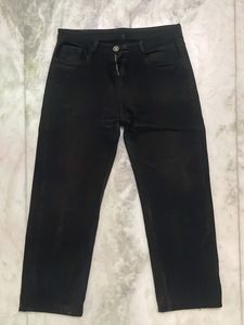 Relaxed Fit Classic Black Straight Leg Jeans