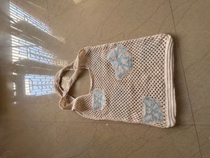 Crochet Bag Bow Purse for Women Coquette Aesthetic