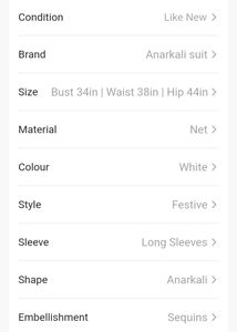 Elegant White Embellished Anarkali Suit