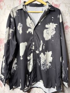 Abstract Print Long Sleeve Shirt