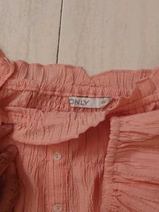 Chic Off-Shoulder Peach Blouse