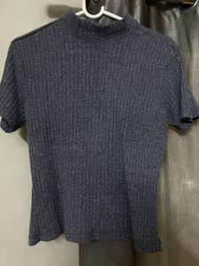 Ribbed Grey T-Shirt