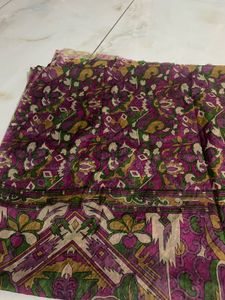 purple geometric pattern saree