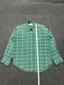 Men's Green Plaid Button-Up Shirt