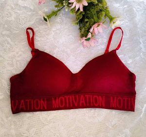 Burgundy Motivation Bra