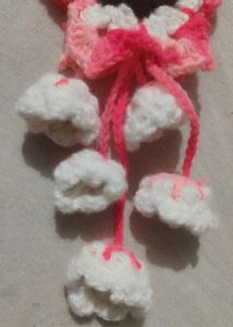 Handmade Crochet Flower keychain/clip