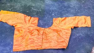 Orange Silk Blend Blouse