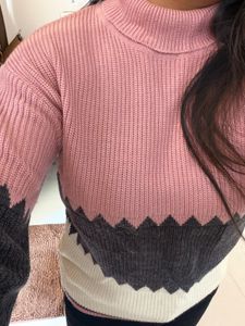 Cozy Colorblock High-Neck Sweater