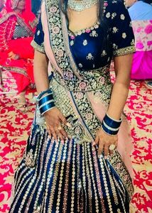 Designer Navy Blue Lehenga Choli