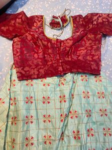 Beautiful Turquoise Lehenga Choli Set