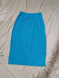 Slinky Blue Midi Skirt (Made in U.S.A)