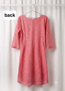 Elegant Pink Lace Dress
