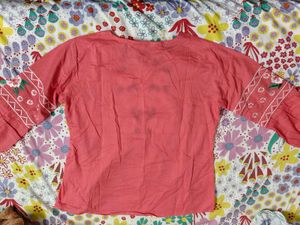 100% Cotton Embroidered Kurta Top