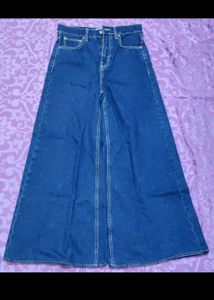 (ZARA WOMEN)High-Waisted Wide Leg Jeans