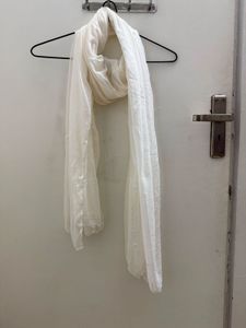 White Chiffon Embroidered Dupatta