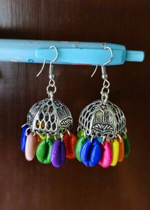 Boho Multicolor Jhumka Earrings