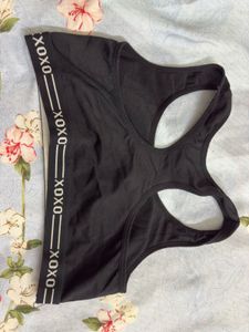 O×O× Black Sports Bra