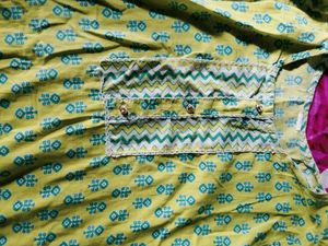 Green Printed Kurta Set