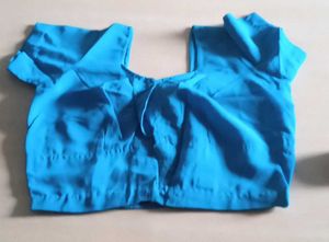 blue  saree Material Fabric