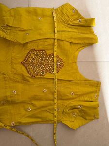 Yellow Anarkali Gown with Embellishments