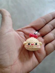 Crochet Chick phone charm