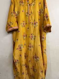 Yellow Floral Kurta