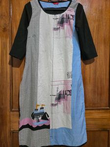 Quirky Patchwork Print Dress